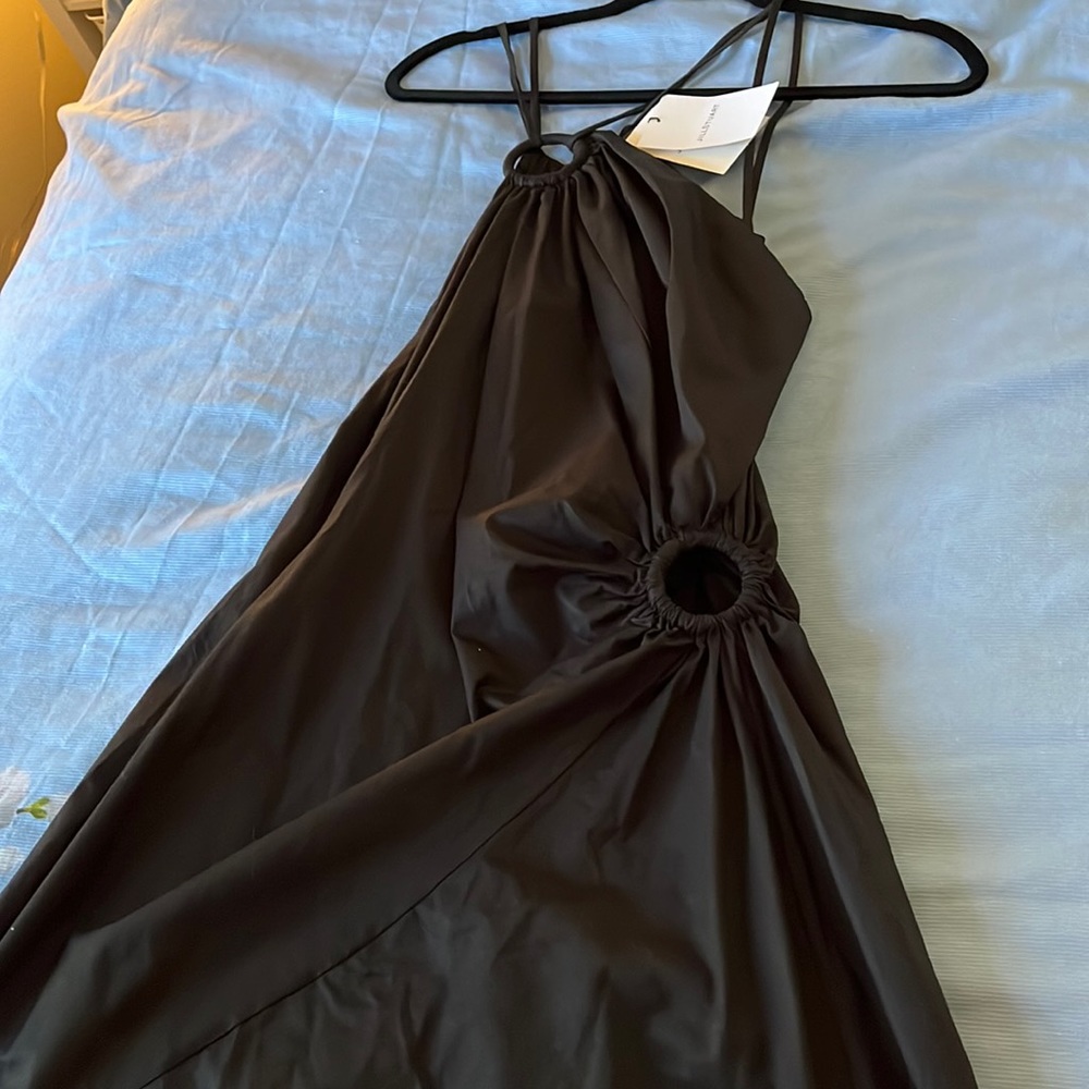 Jill Stuart asymmetrical Jane black dress, size 8